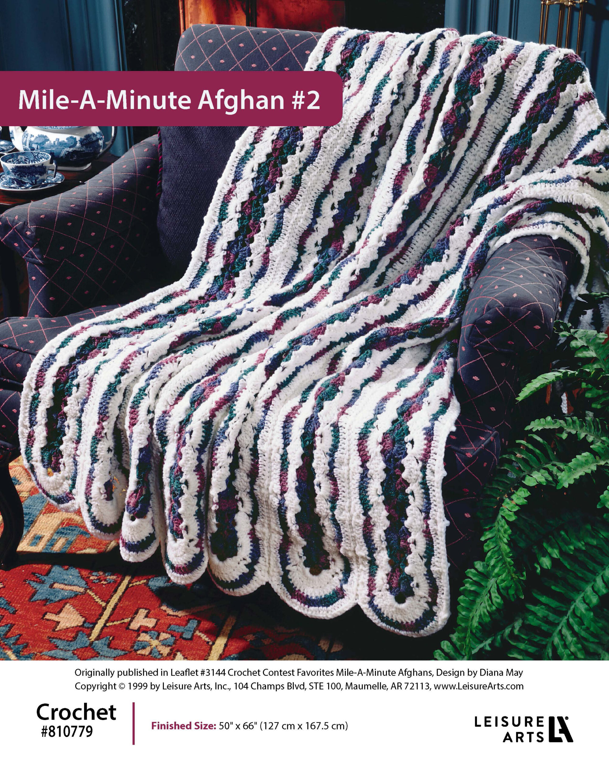 ePattern Leisure Arts Crochet MileAMinute Afghan 2