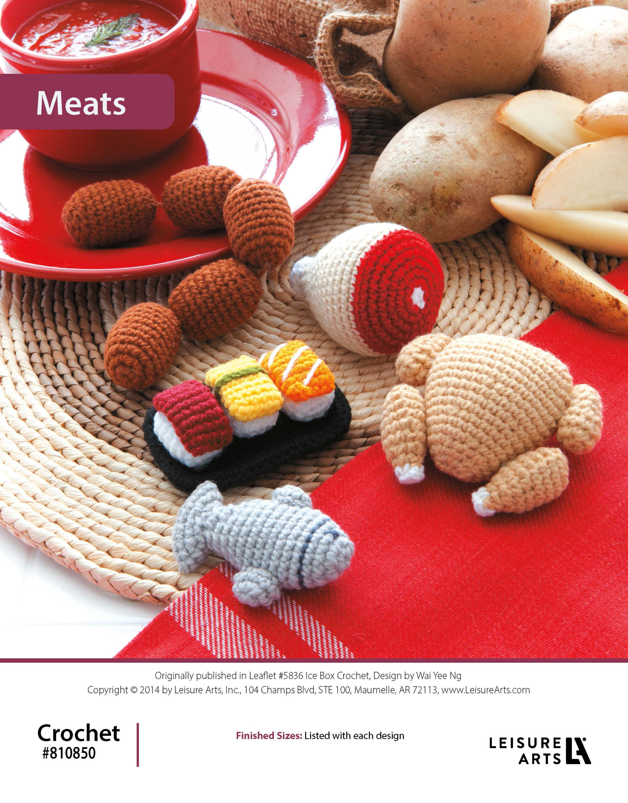 Leisure Arts Ice Box Crochet Meats ePattern