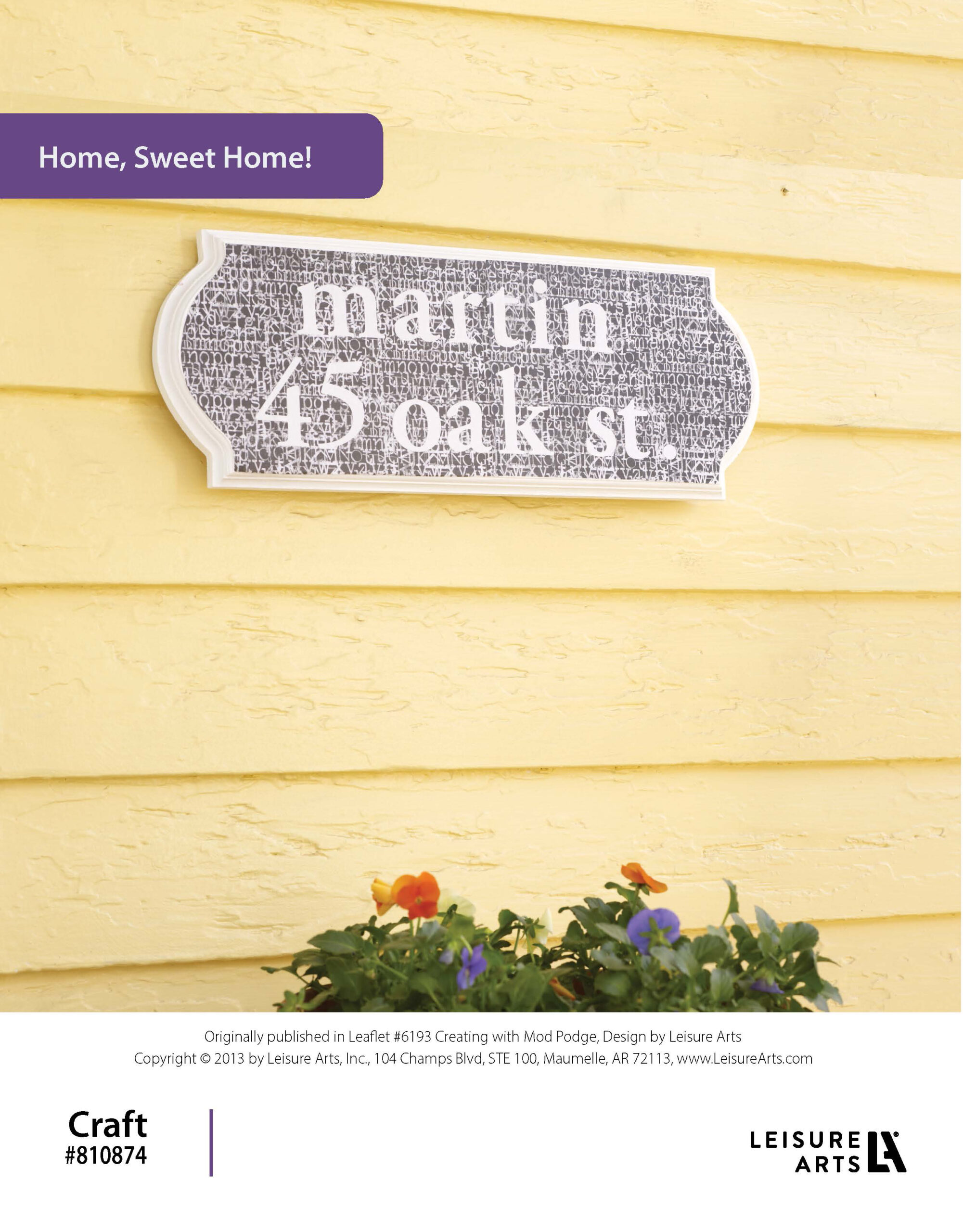 Leisure Arts Creating With Mod Podge Home Sweet Home ePattern