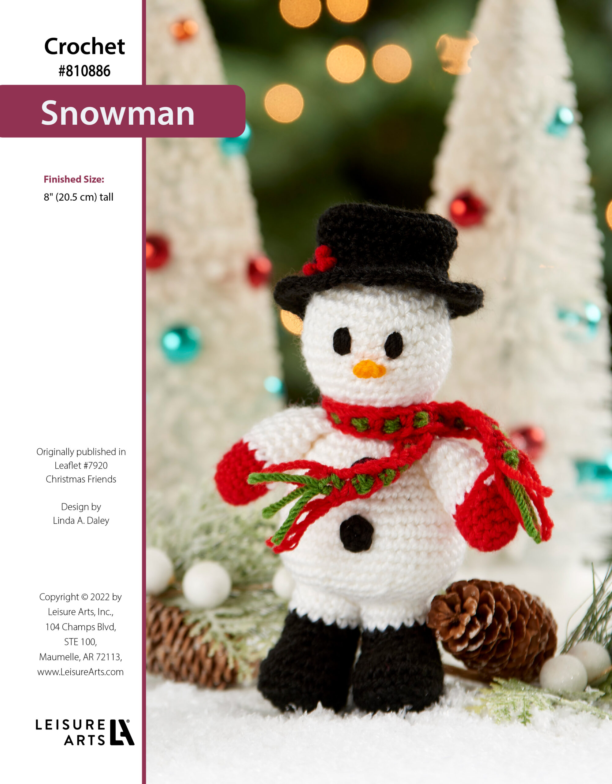 Leisure Arts Christmas Friends Snowman Crochet ePattern
