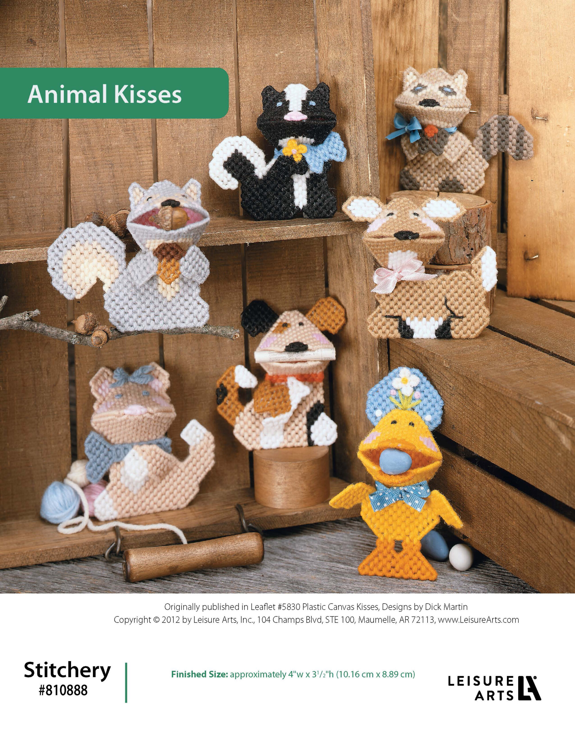 Leisure Arts Plastic Canvas Kissers Animal Kisses s ePattern