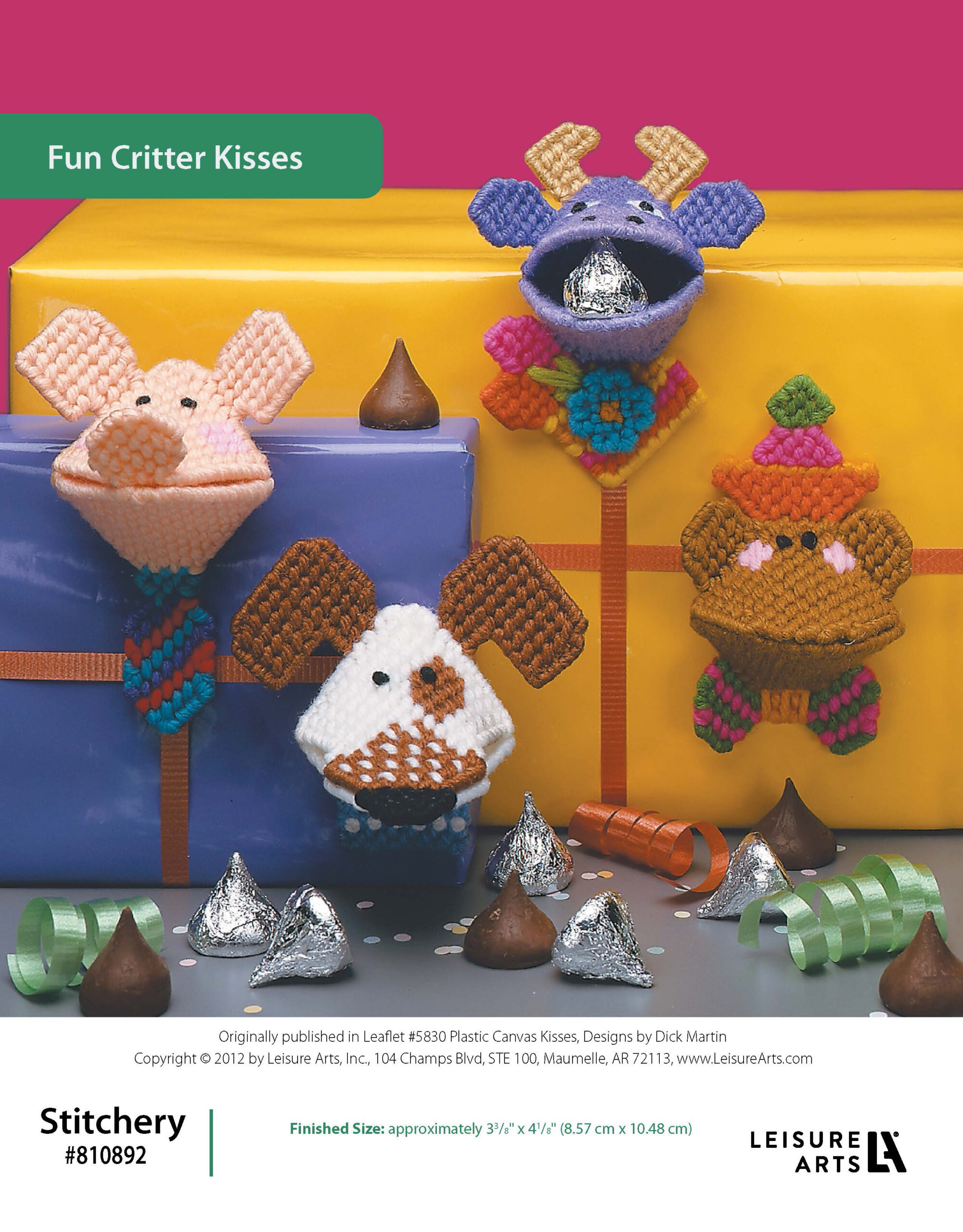 Leisure Arts Plastic Canvas Kissers Fun Critter Kisses s ePattern