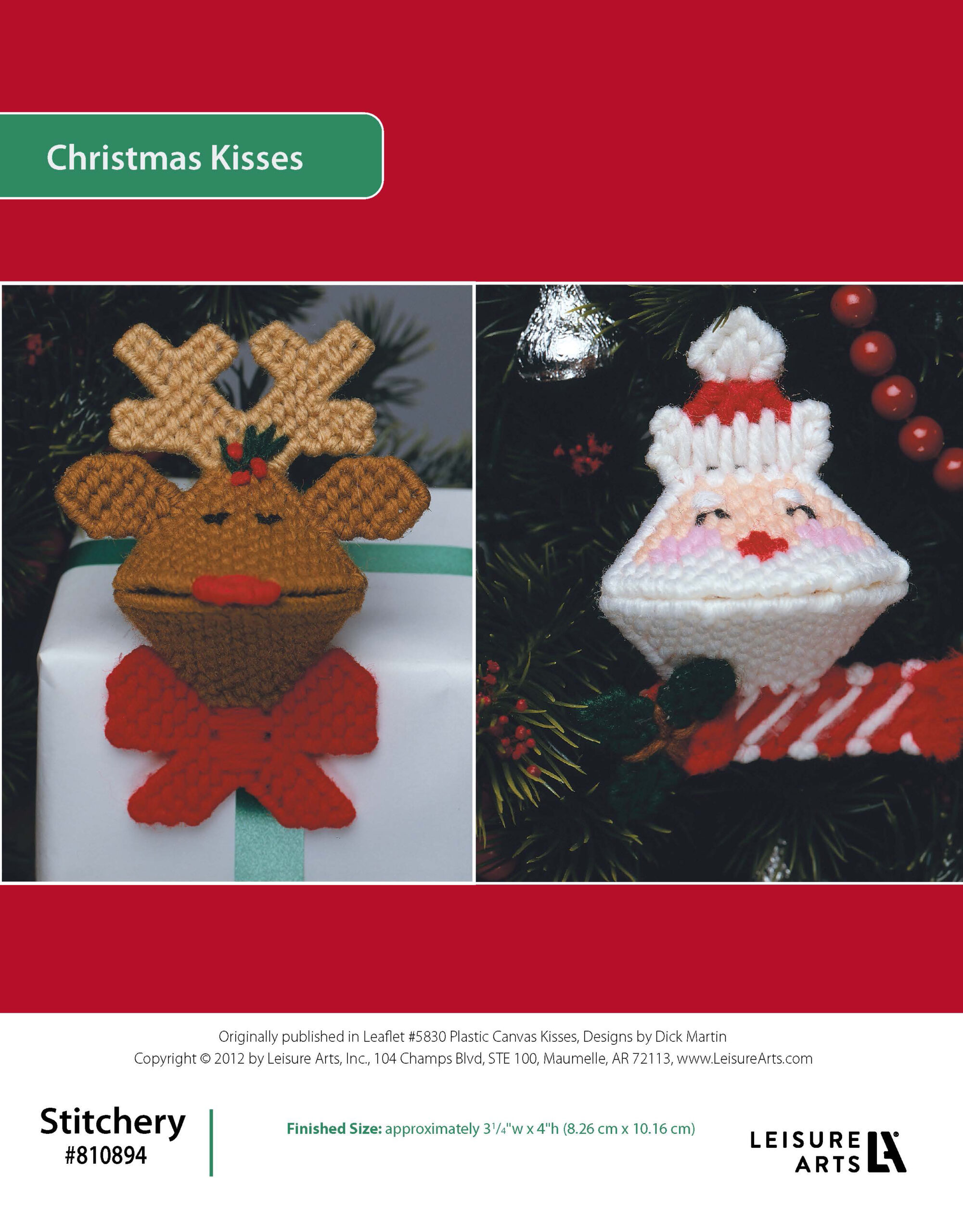 Leisure Arts Plastic Canvas Kissers ChristmasKisses s ePattern
