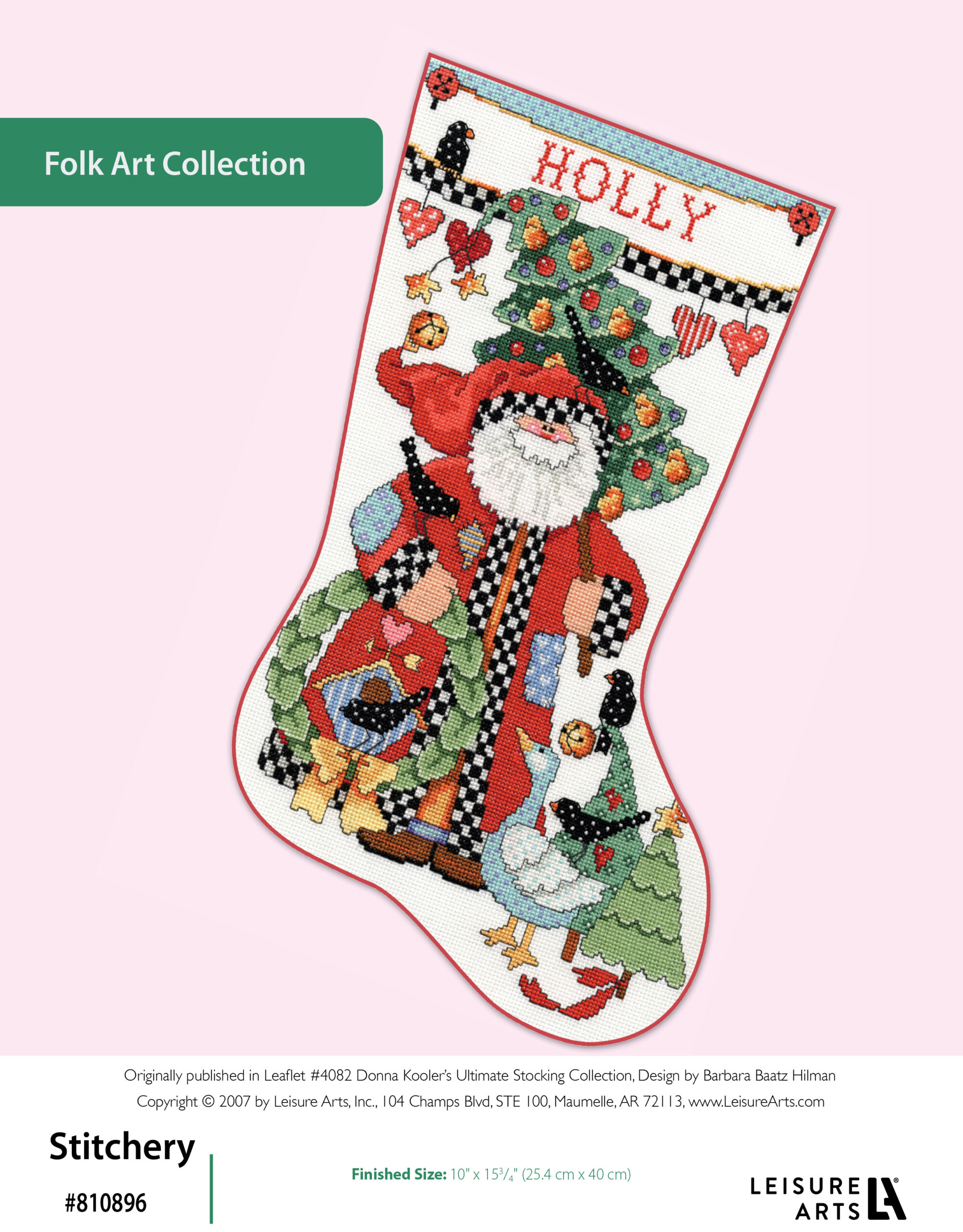 Leisure Arts Donna Koolers Ultimate Stocking Collection Folk Art Cross Stitch ePattern
