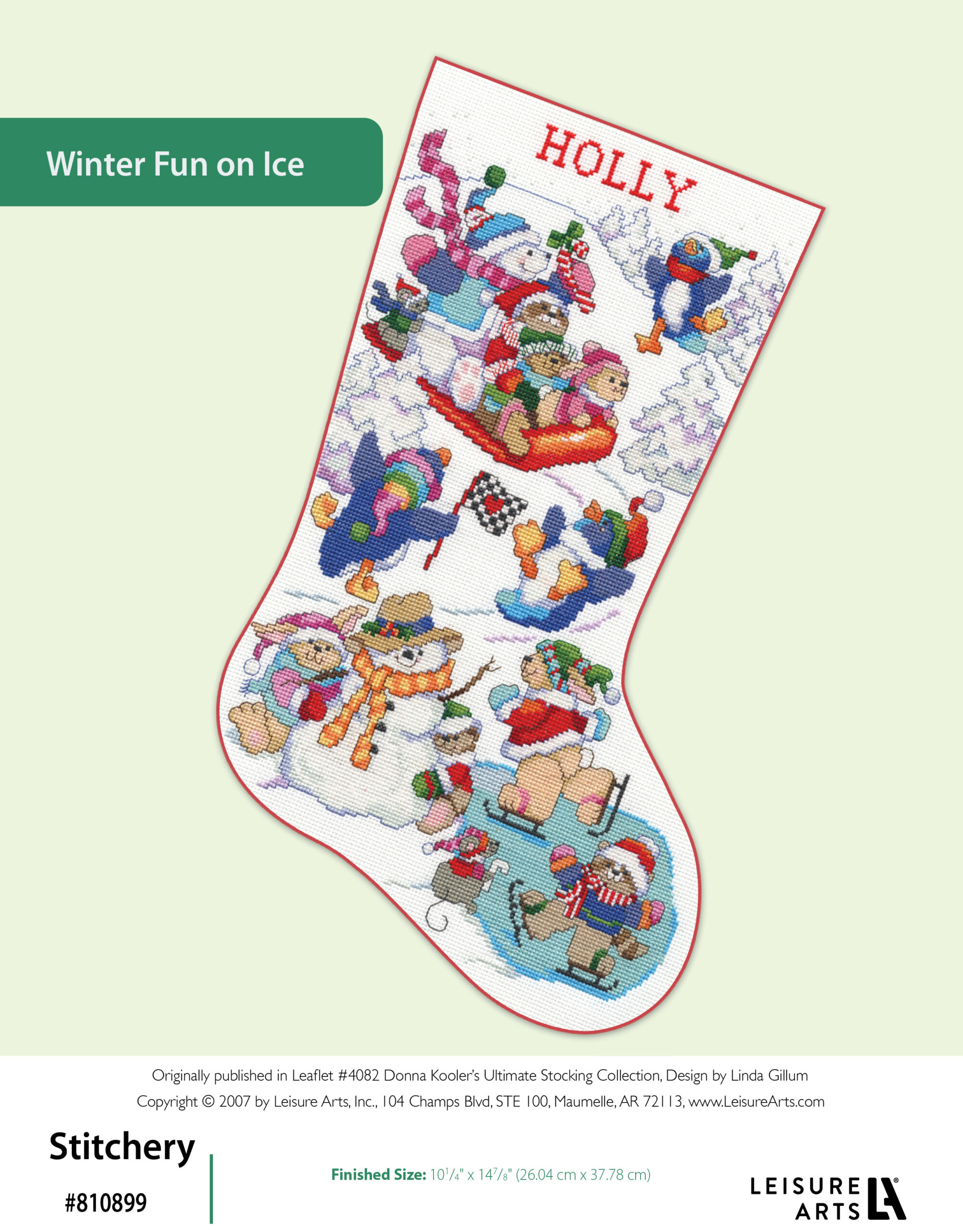 Leisure Arts Donna Koolers Ultimate Stocking Collection Holly Cross Stitch ePattern