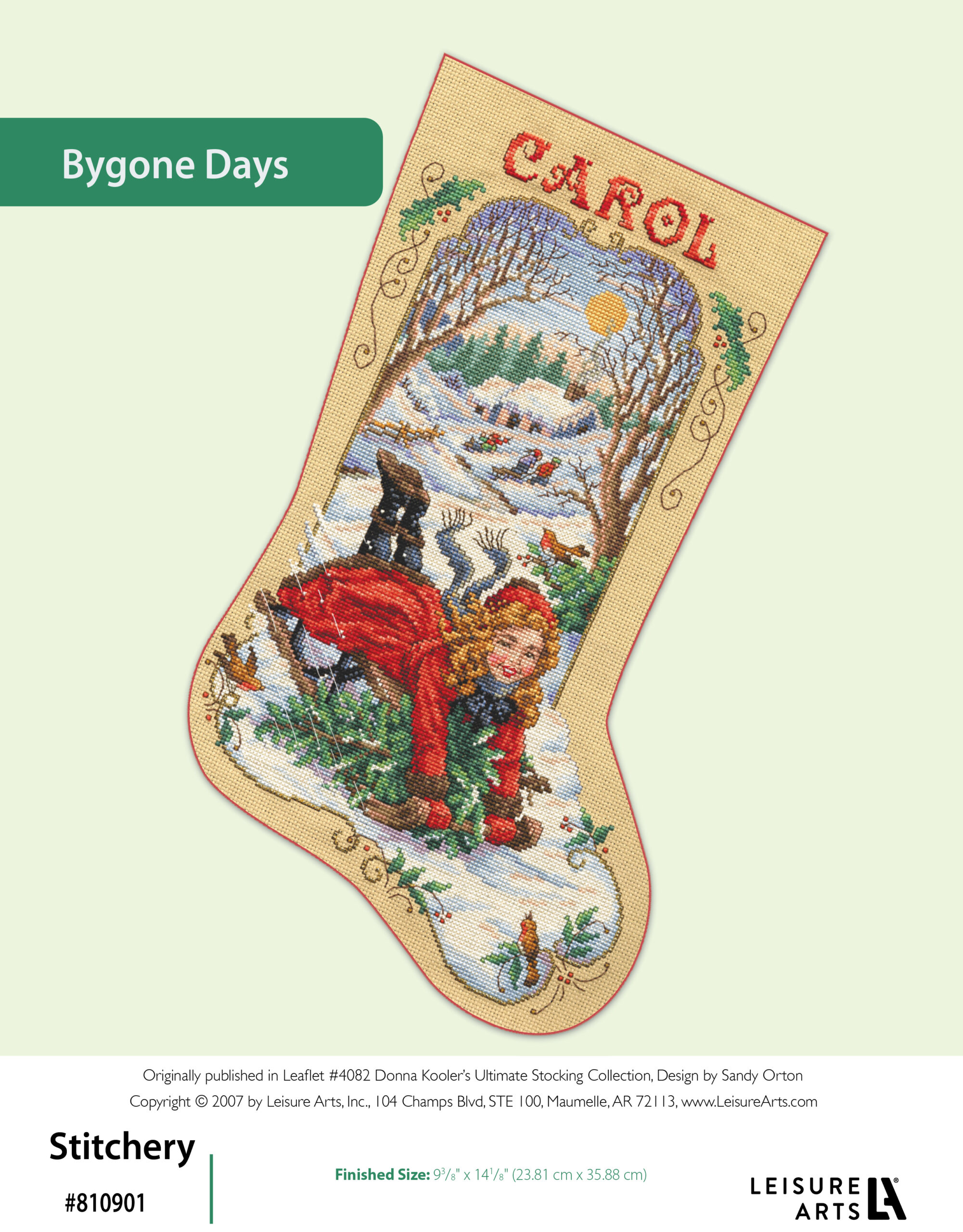 Leisure Arts Donna Koolers Ultimate Stocking Collection Bygone Days Cross Stitch ePattern