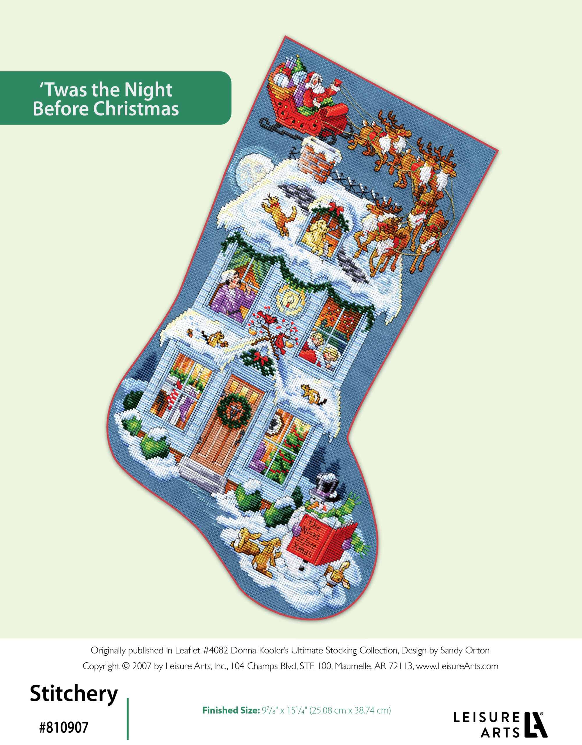 Leisure Arts Donna Koolers Ultimate Stocking Collection Twas The Night Before Christmas Cross Stitch ePattern