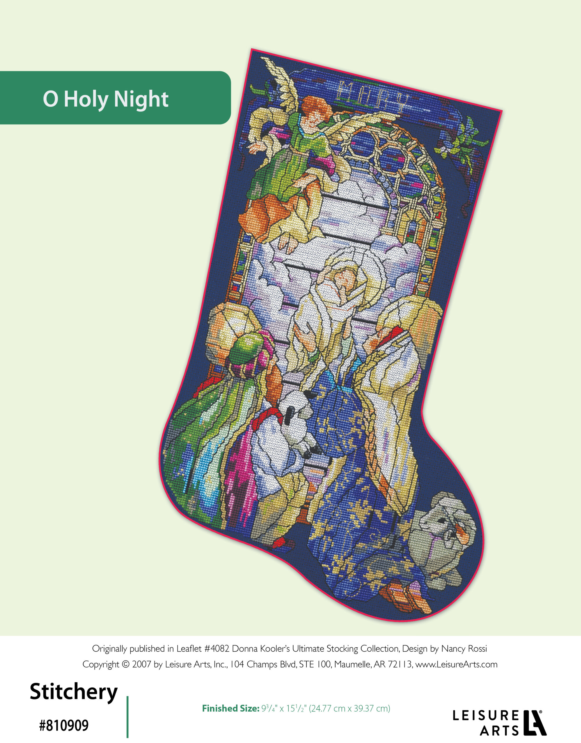 Leisure Arts Donna Koolers Ultimate Stocking Collection O Holy Night Cross Stitch ePattern