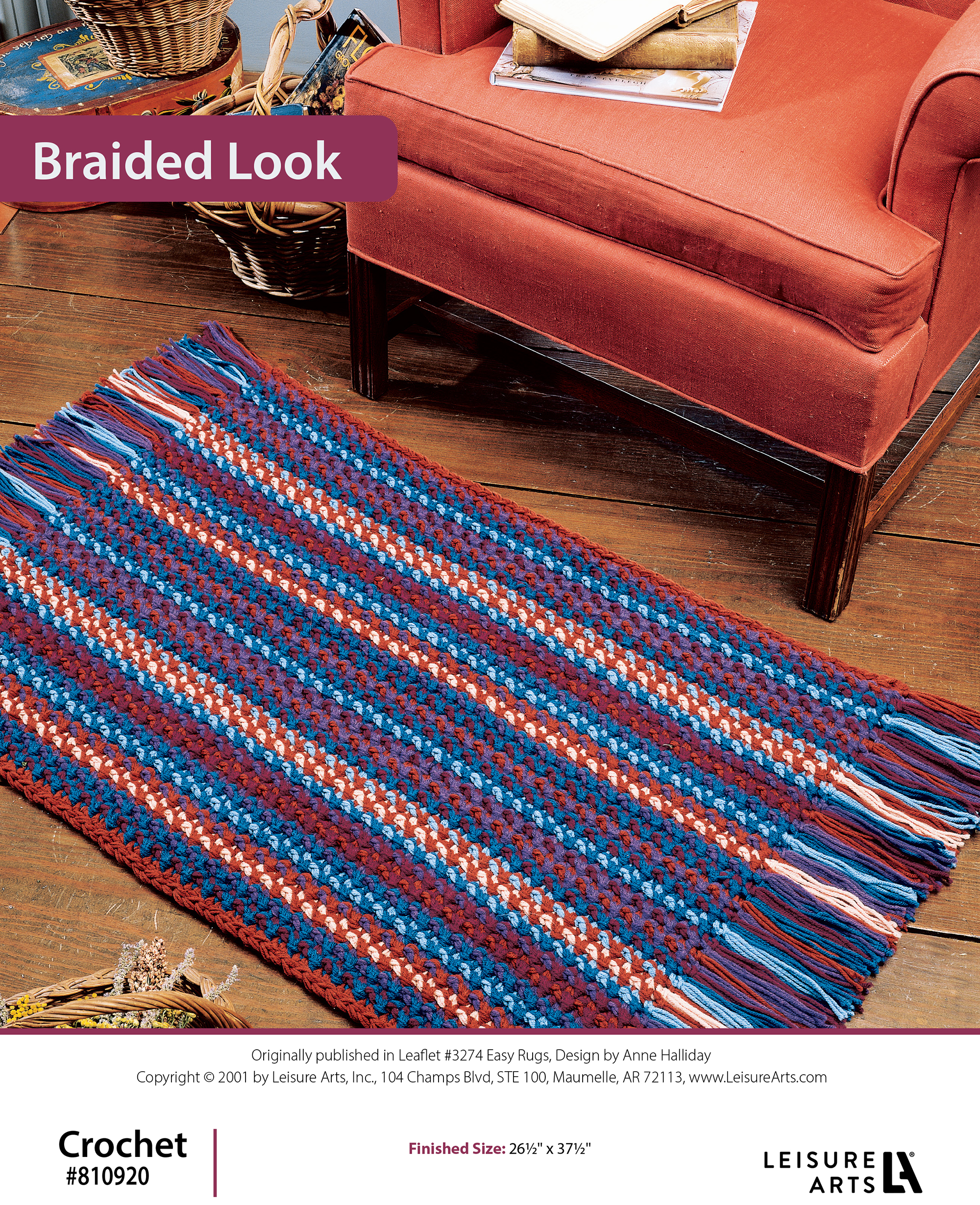 Leisure Arts ePattern Easy Rugs To Crochet Braided Look