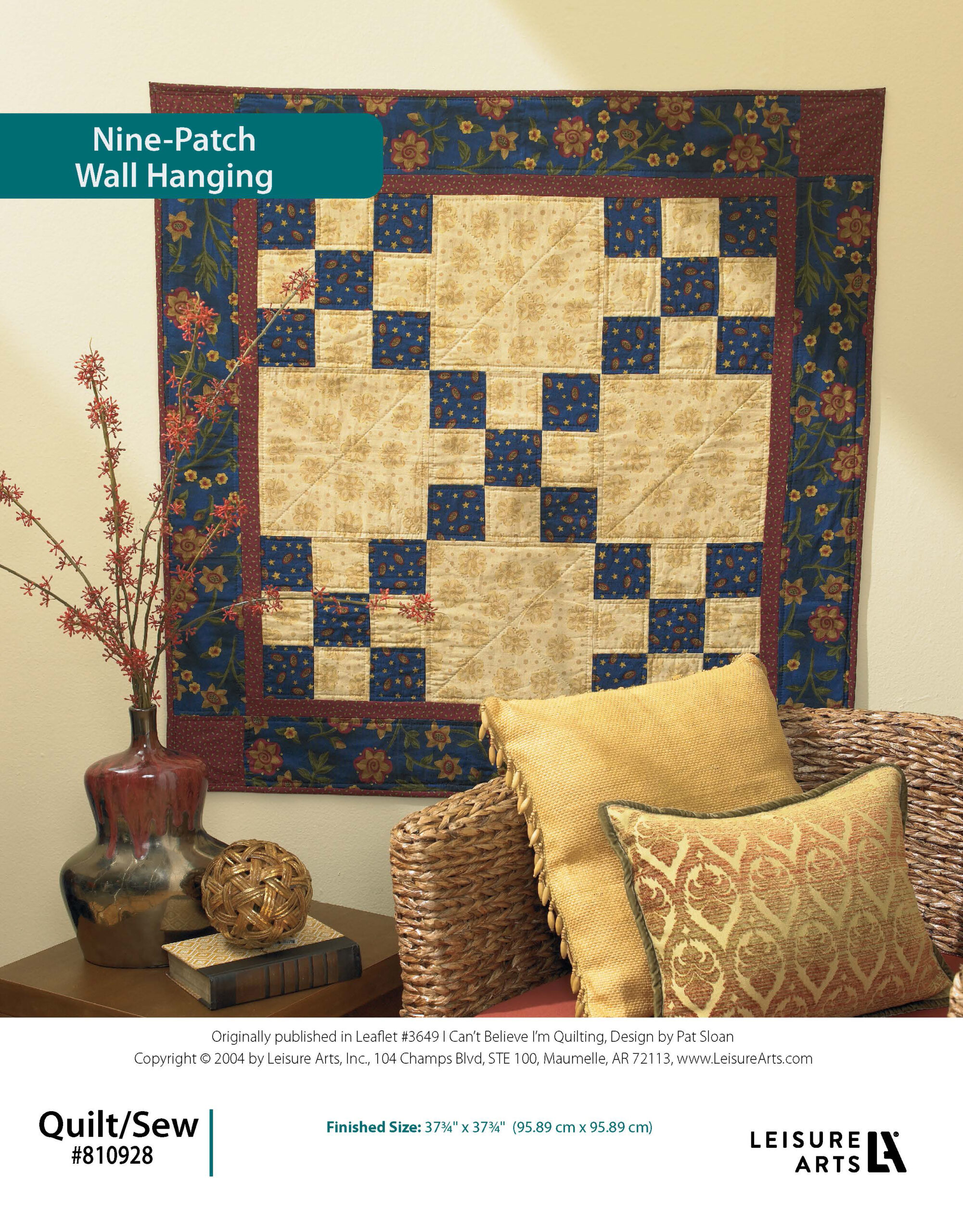 Leisure Arts I Cant Believe Im Quilting NinePatch Wall Hanging ePattern