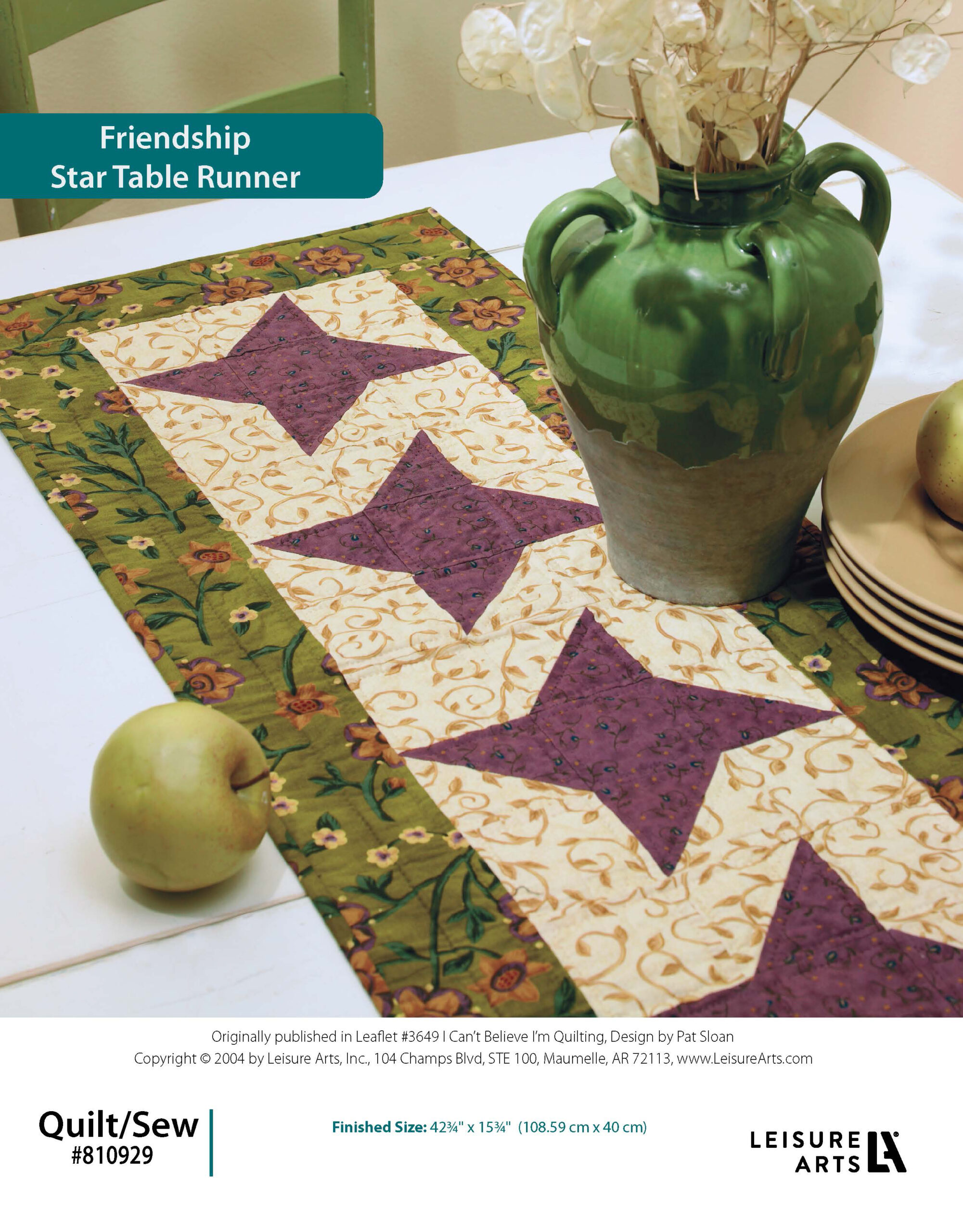 Leisure Arts I Cant Believe Im Quilting Friendship Star Table Runner ePattern