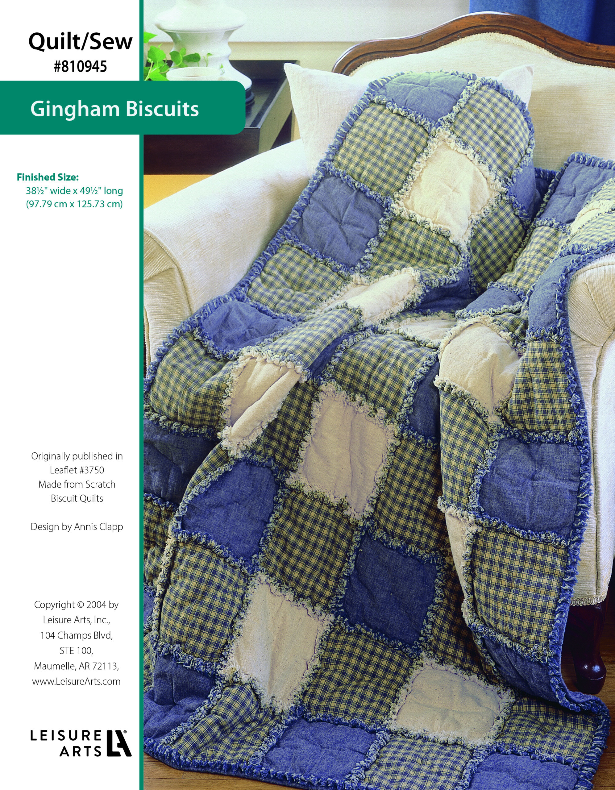Leisure Arts Made From Scratch Biscuit Quilts Gingham Biscuits ePattern