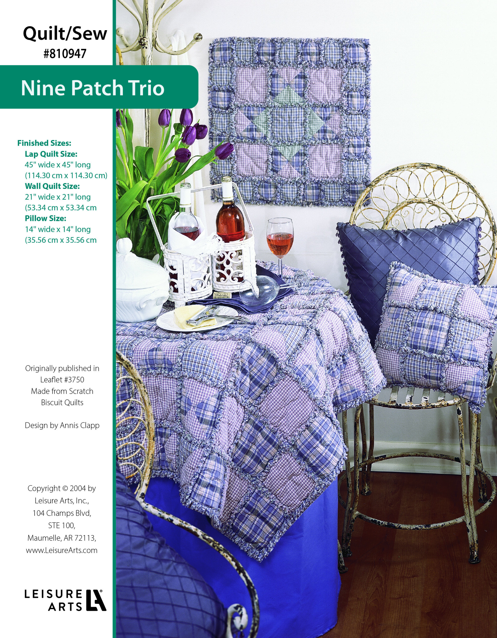 Leisure Arts Made From Scratch Biscuit Quilts Nine Patch Trio ePattern