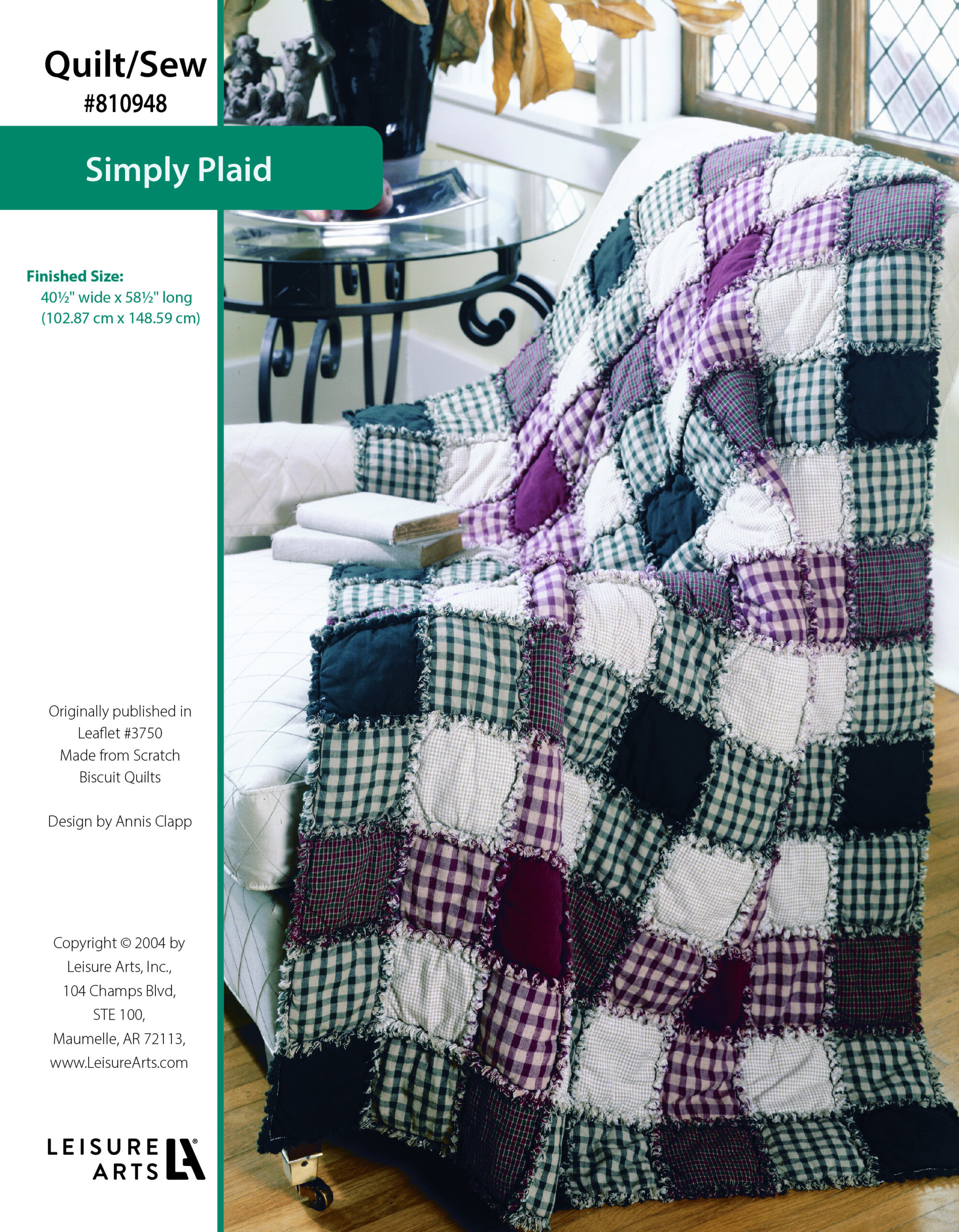 Leisure Arts Made From Scratch Biscuit Quilts Simply Plaid ePattern