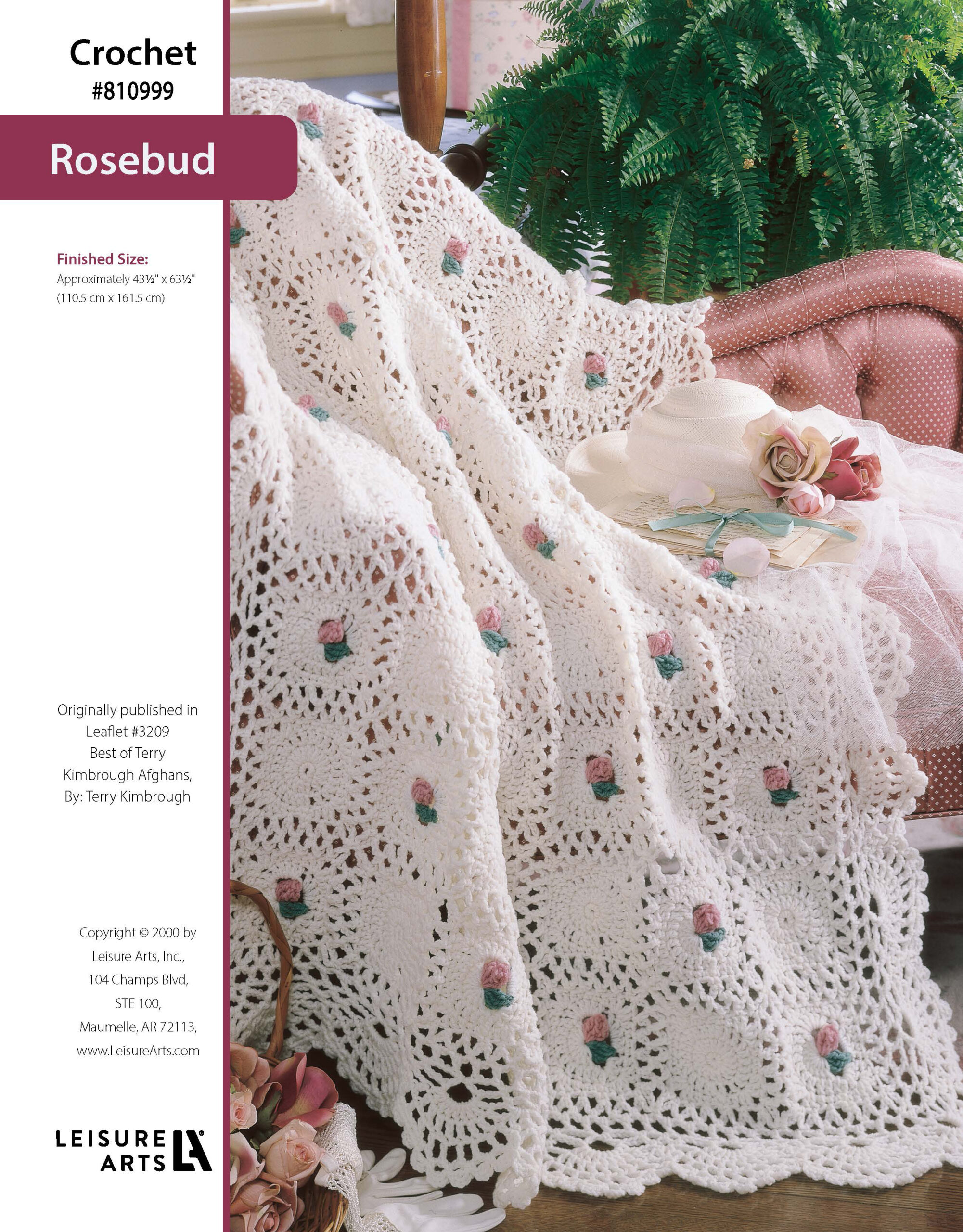 Leisure Arts ePattern Best of Terry Kimbrough Afghans Rosebud Afghan