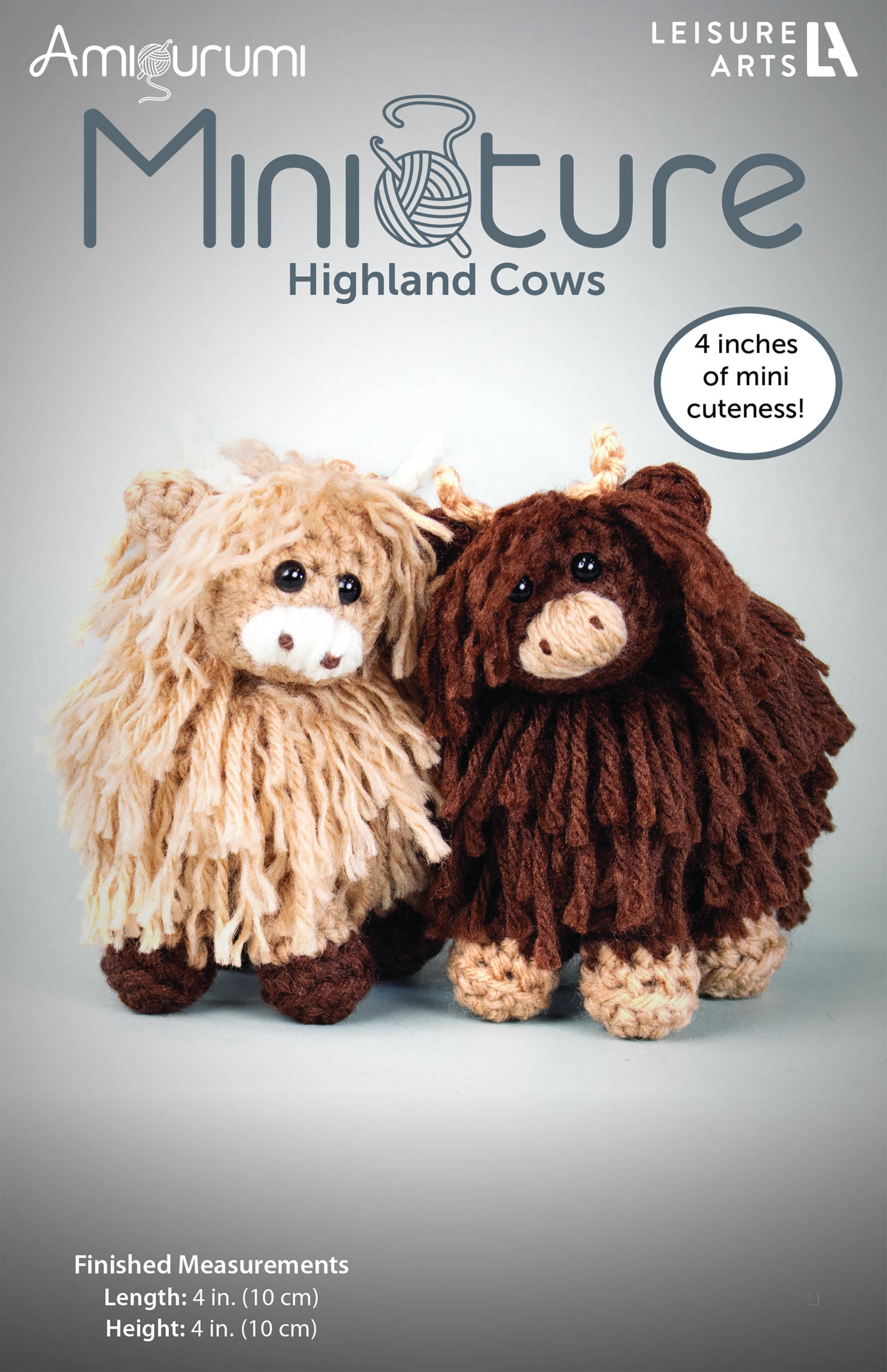 Leisure Arts ePattern Amigurumi Miniatures Highland Cow Beige